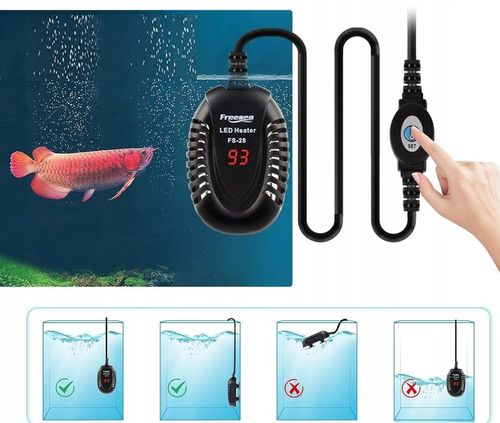 PRZEPŁYWOWA GRZAŁKA DO AKWARIUM 50W Z TERMONSTATEM WYŚWIETLACZ LED na Arena.pl