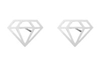 Srebrne Kolczyki Diament Diamenty Srebro 925