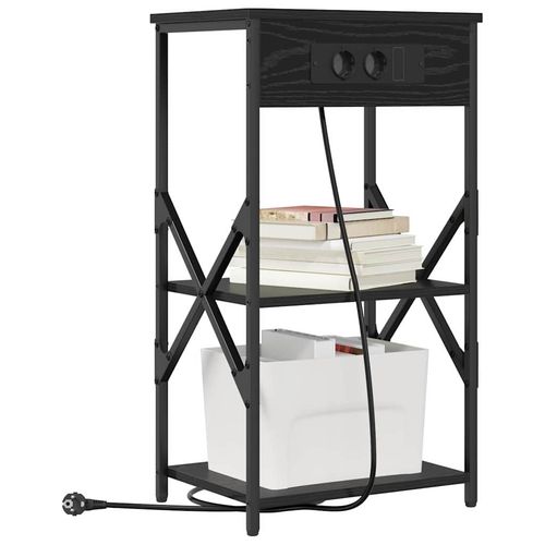 Szafka Nocna z półką 2 pcs Czarny dąb 41 x 31 x 76 cm na Arena.pl