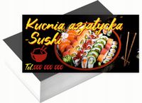 Wizytówki firmowe 100szt RÓŻNE WZORY do wyboru KUCHNIA AZJATYCKA SUSHI