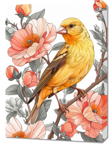 Obraz 50x70cm Wiosenny Śpiewaczek zdjęcie 1