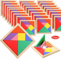 TANGRAM DREWNIANA ZABAWKA PUZZLE EDUKACYJNE LOGICZNE DLA DZIECI NA PREZENT