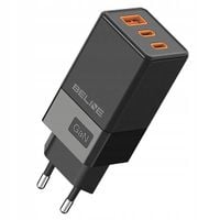 Ładowarka sieciowa Beline 65W GaN 2xUSB-C PD 3.0 + 1xUSB-A QC 3.0 bez kabla