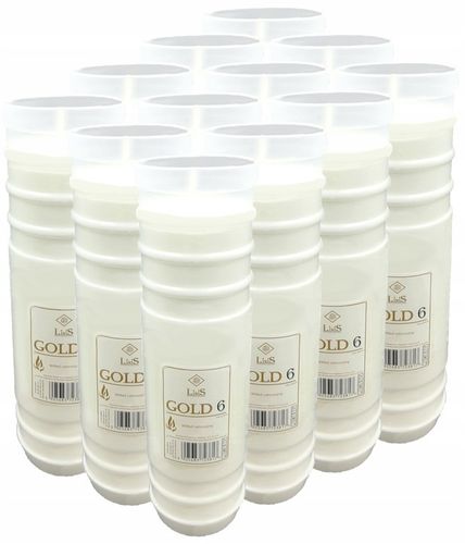 Rewelacyjne wkłady do zniczy LINIS z gwarancją czasu palenia Gold 6dni x 12 na Arena.pl