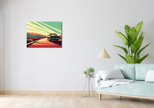 Obraz 70x50cm Droga przez Pustynię na Arena.pl