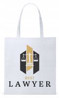 Dla Prawnika Adwokata Torba Eco Biała Shopper Z Nadrukiem Ze Zdjęciem