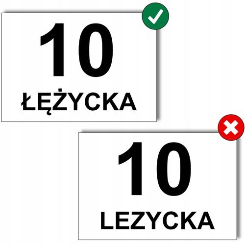 TABLICZKA ADRESOWA Z NUMEREM DOMU |TRWAŁA PLEKSA|WZORY| +DYSTANSE MONTAŻOWE na Arena.pl