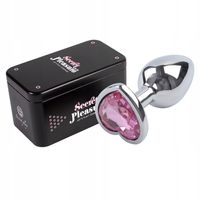 Korek analny, plug do pupy. Kryształ serduszko.