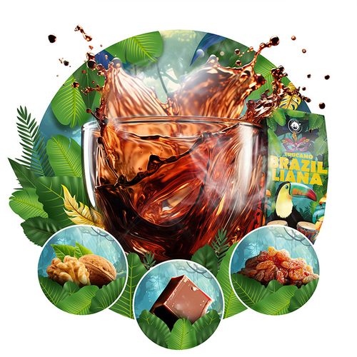 Kawa ziarnista Brazilliana Toucano 1kg x2 Świeżo Palona Arabica 100% na Arena.pl