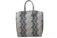 Torebka shopper z kolorowym nadrukiem - Beżowa