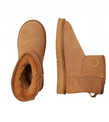 Liu Jo Skórzane śniegowce JIL 02 - ANKLE BOOT PERFORATED COW SUEDE SAND R38 na Arena.pl