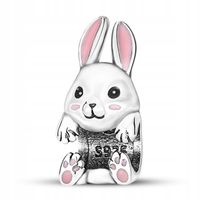 Zawieszka SREBRO 925 Charms Koralik Zając Zajączek