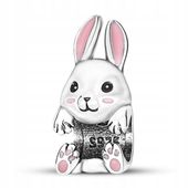 Zawieszka SREBRO 925 Charms Koralik Zając Zajączek