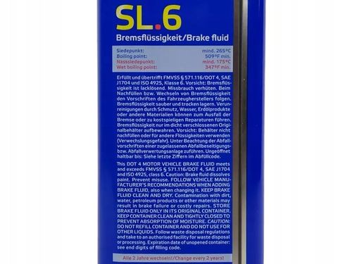 ATE DOT4 SL6 PŁYN HAMULCOWY ORYGINAŁ SL 6 ESP 1L na Arena.pl