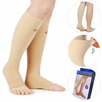 SKARPETY KOMPRESYJNE UCISKOWE PODKOLANÓWKI MEDYCZNE ŻYLAKI PARA ŁYDKA 2szt