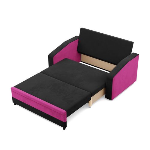 Sofa rozkładana, mikrofaza, AURELO, 148x87x90 cm, różowy | TYLETEGOTU na Arena.pl