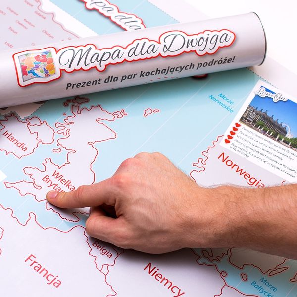 MAPA EUROPY DLA DWOJGA - ZDRAPKA DLA PAR zdjęcie 5