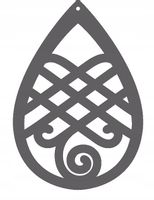 Zawieszka dekor ozdoba ażurowa dekoracja Z10 szary