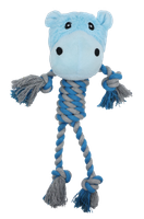 Zabawka dla psa hipcio ze sznurkami i piszczałką 28x12cm UNIQ PETS