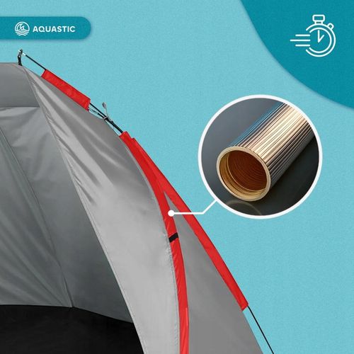 Namiot plażowy AQUASTIC Concielo szary UPF50+ Ochrona przed słońcem na Arena.pl