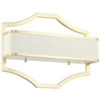 Kinkiet LAMPA klasyczna Gerdo Parette Old Gold Orlicki Design metalowa OPRAWA prostokątna ścienna złota kremowa