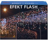 SOPLE 500 LED KURTYNA LAMPKI ZEWNĘTRZNE IP44 MULTIKOLOR + ZIMNY FLASH 21M