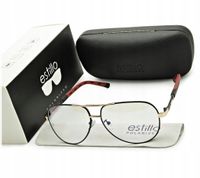 Męskie Okulary do KOMPUTERA zerówki DUŻE Estillo markowe + GRATISY