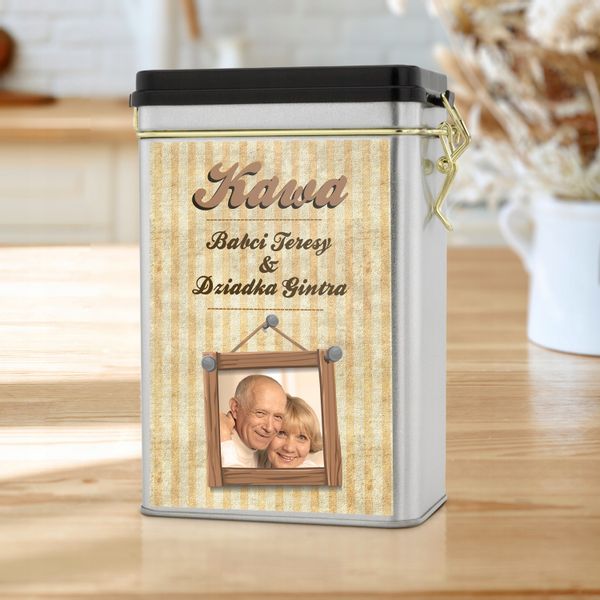 Zestaw na PREZENT dla DZIADKA puszka na kawę IMIĘ zdjęcie 2