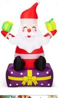 Dmuchany Święty Mikołaj LED Dekoracja Boże Narodzenie Duży XL