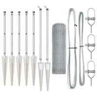 Ogrodzenie z słupkami Srebrny 0.8 x 10 m Stal pokryta PCV