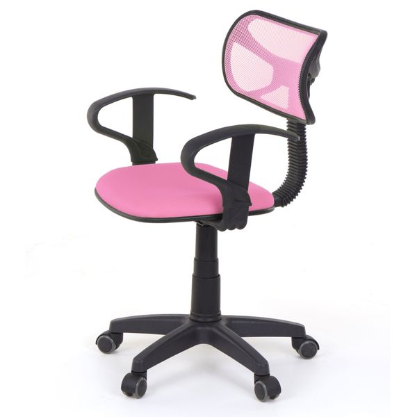 Fotel biurowy - model 8904 - różowy zdjęcie 1