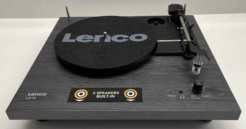 GRAMOFON LENCO LS-10 CZARNY SZARY VINYL RETRO TURNTABLE na Arena.pl