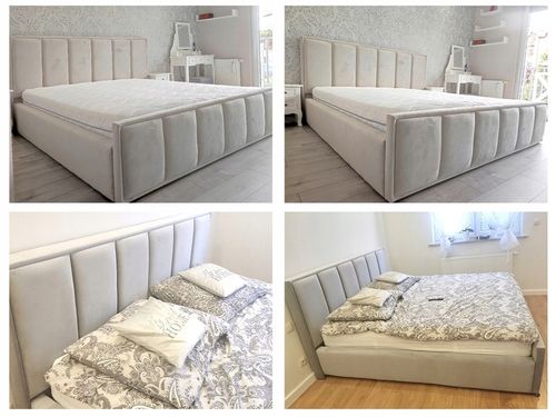 Łóżko 160x200 2 Zagłowia Panele Fancy Sypialnia_pl + POJEMNIK + STELAŻ na Arena.pl