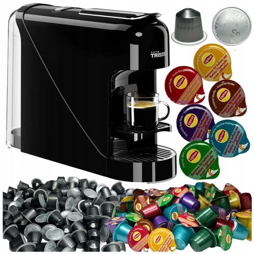 EKSPRES CIŚNIENIOWY DO KAWY KAPSUŁKOWY CZARNY NESPRESSO + KAPSUŁKI 120SZT na Arena.pl