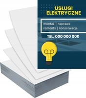 Ulotki A6 1000szt reklamowe firmowe USŁUGI ELEKTRYCZNE dużo wzorów