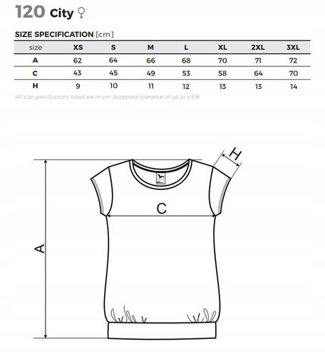 Koszulka bluzka damska t-shirt CITY czarny XL na Arena.pl