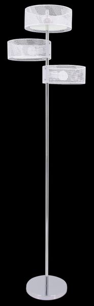 Podłogowa lampa abażurowa DRS8006/3F WH NET chrom zdjęcie 1