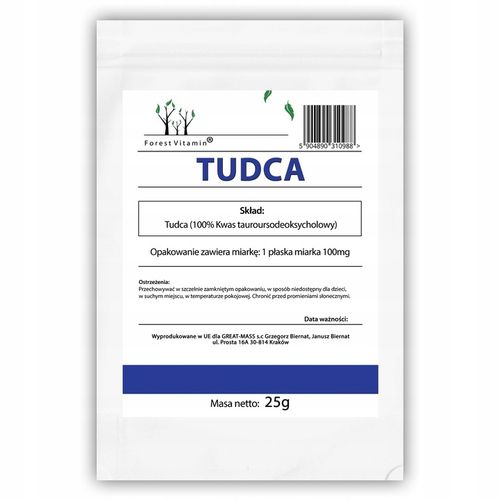 TUDCA 25g KWAS TAUROURSODEOKSYCHOLOWY CZYSTY PROSZEK na Arena.pl