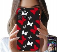 ETUI DO MOTOROLA MOTO G15 - KOKARDKI CZERWONO BIAŁE MYSZKA, WZORY