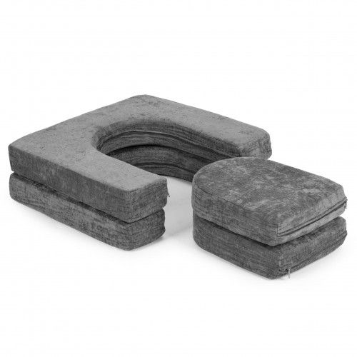 SOFA MODUŁOWA DLA DZIECI SZARA 10 ELEMENTOWA ECOTOYS na Arena.pl