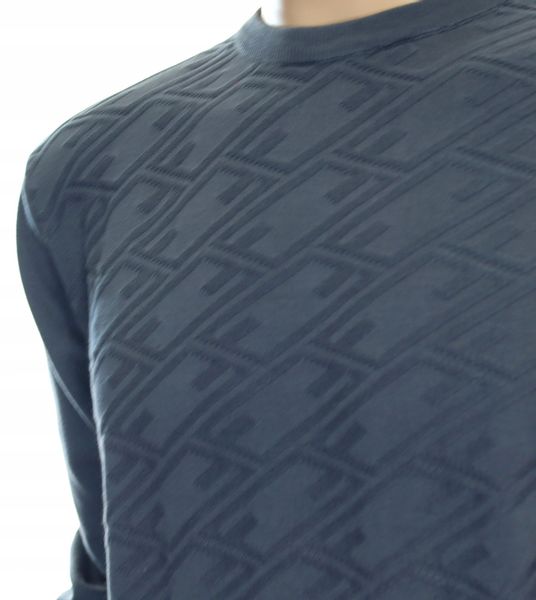 STROKERS klasyczny elegancki sweter męski z bawełny M szary grafitowy zdjęcie 2