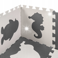 Mata Edukacyjna Puzzle Piankowe Mata dla Dzieci Składana 9 el. Zwierzątka