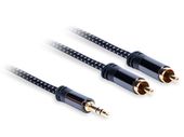 KABEL JACK 3,5 MM - 2XRCA (M) STEREO, AQ PREMIUM DŁUGOŚĆ: 0,75M, XPA42007