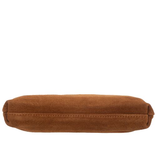 VERA PELLE torebka damska zamszowa listonoszka z paskiem V687 c.brązowa na Arena.pl