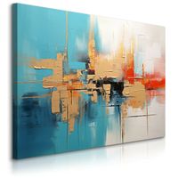 Obraz Canvas Do Salonu Abstrakcja Elementy Złota Styl Glamour 100cm x 70cm