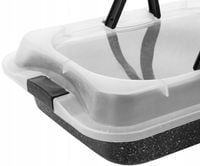 Forma do PIECZENIA Ciast Sernika Mięs Blacha Z Pokrywką KLIPSEM Uchwyt 2552