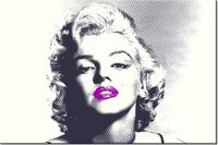 120CM 80CM OBRAZ ŚCIENNY MARILYN MONROE FIOLETOWYMI USTAMI
