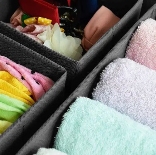 ORGANIZER NA BIELIZNĘ SKARPETKI DO SZUFLADY SZAFY ZESTAW POJEMNIK 6 na Arena.pl