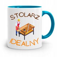 Kubek Błękitny Stolarza Stolarz Idealny Z Nadrukiem Ze Zdjęciem