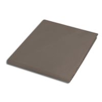 Prześcieradło bez gumki bawełniane 200x220 sepia